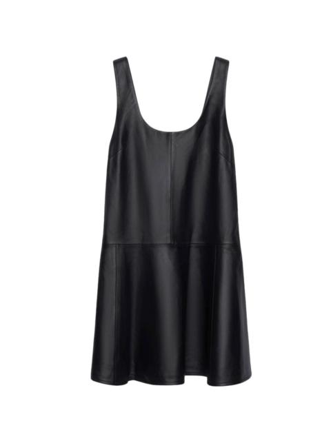 STAND STUDIO Thalia A-line leather mini dress