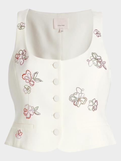 Cinq à Sept Rowena Blooming Linework Top