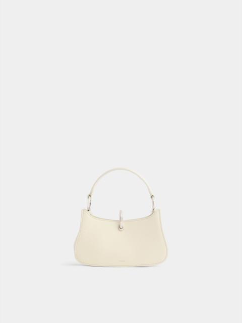 rabanne MICRO RING IVORY LEATHER BAG