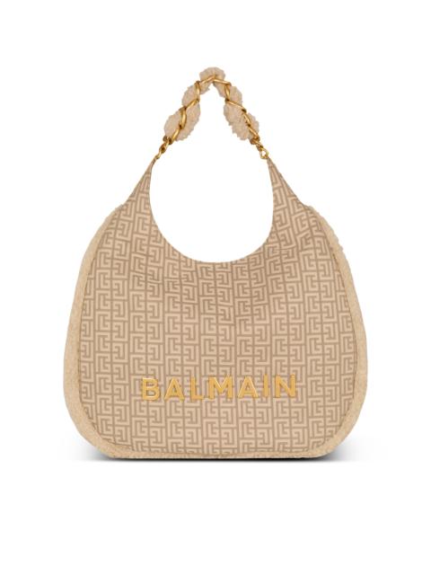 Miu Miu Shearling shoulder bag with leather details | REVERSIBLE