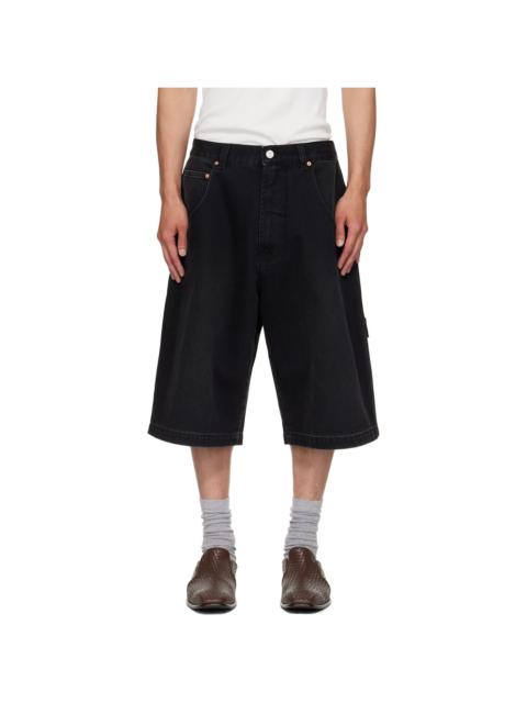VETEMENTS Black Hip-Hop Denim Shorts
