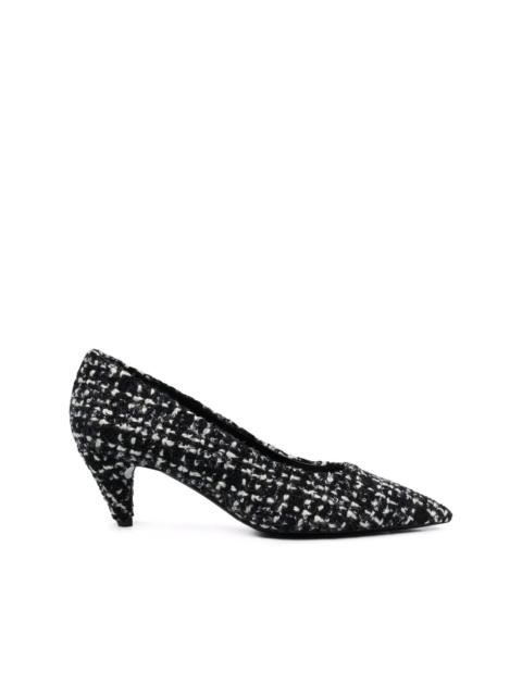 SAINT LAURENT tweed pointed pumps