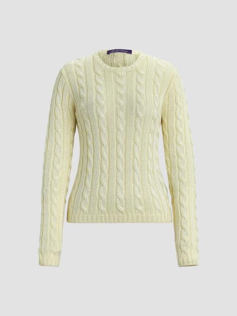 Ralph Lauren Women's Cable-Knit Silk Sweater - Cream