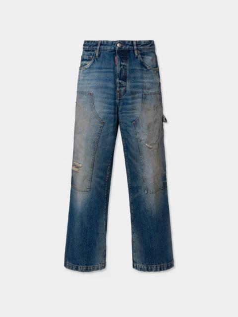 DSQUARED2 GREASE MONKEY SPOT BAGGY CARPENTER JEANS
