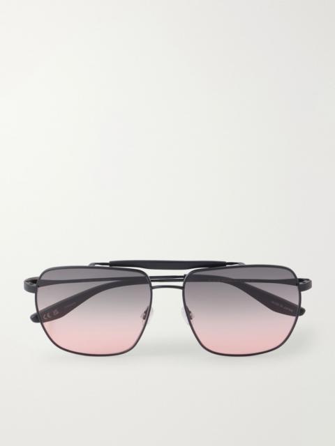 BARTON PERREIRA Bhanot aviator-style titanium sunglasses Black