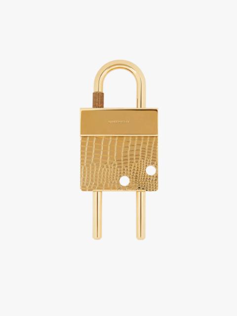 MAXI PADLOCK IN CROCODILE EFFECT METAL