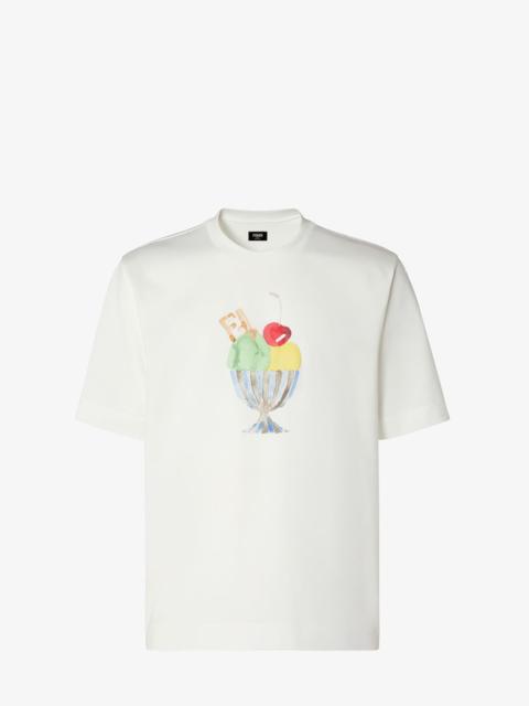 FENDI T-Shirt White cotton T-shirt