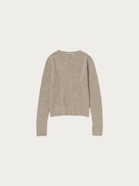 AURALEE Cashmere Silk Melange Knit P/O - Mix Beige