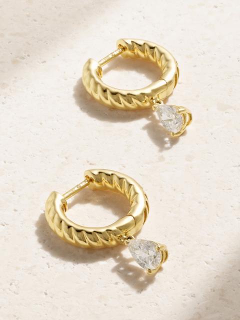 ANITA KO Zoe 18-karat Gold Diamond Hoop Earrings