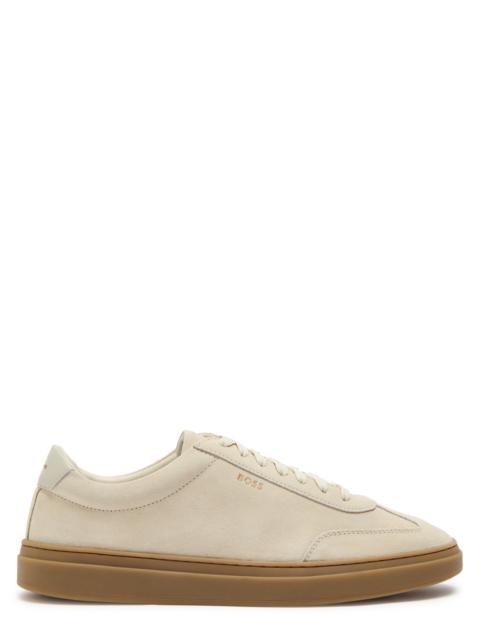 BOSS Boss Kieran Leather-trim Suede Sneakers
