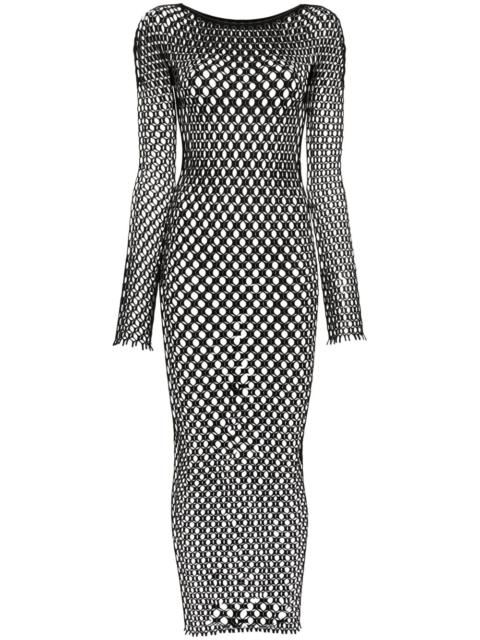 Roberto Cavalli mesh-design dress