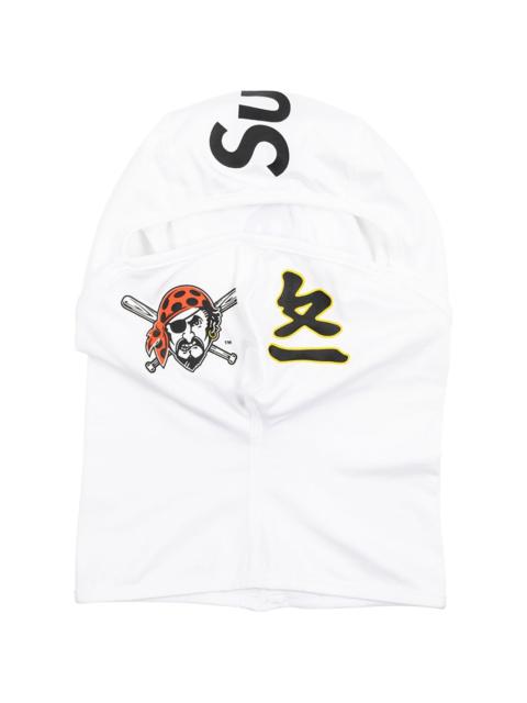 Supreme x MLB Kanji Teams "Pittsburgh Pirates - White" lightweight balaclava
