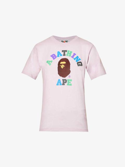 A BATHING APE® College logo-print cotton-jersey T-shirt | REVERSIBLE