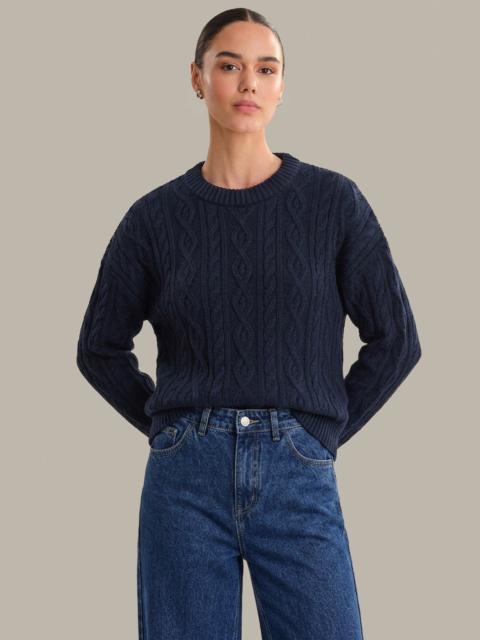 525 america Eleanor: Cable Knit Cotton Crewneck