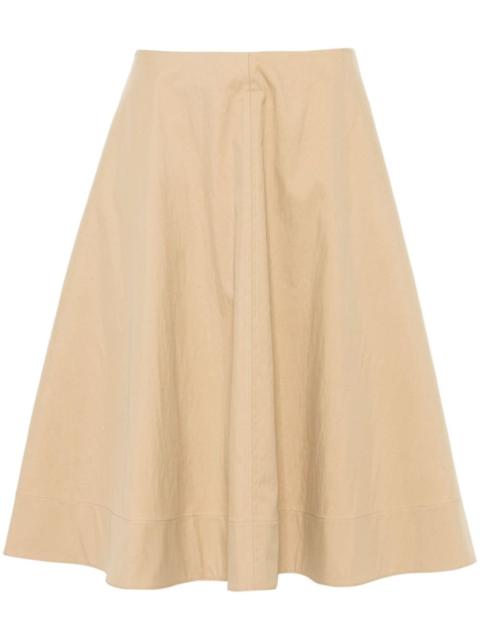 KHAITE Renta twill midi skirt