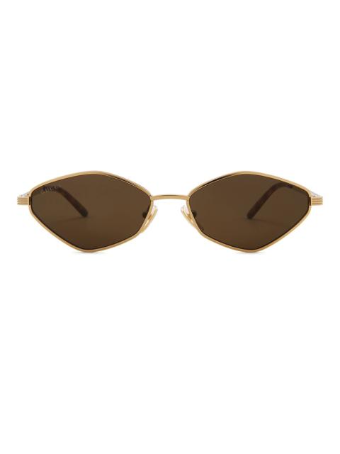 GUCCI Light Metal Geometric Sunglasses