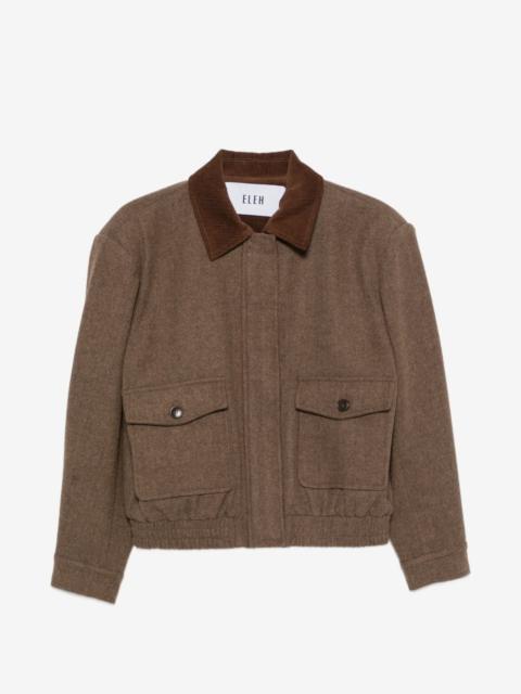 ELEH corduroy-collar jacket