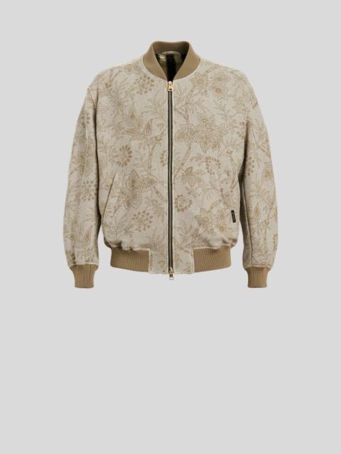 FLORAL PAISLEY PRINT BOMBER JACKET