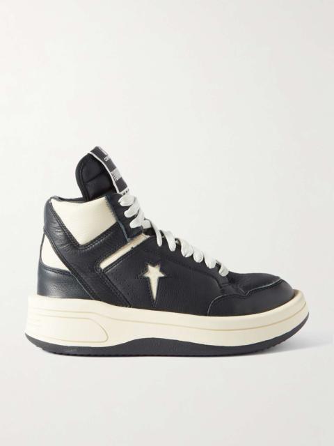 + Converse TURBOWPN Full-Grain Leather High-Top Sneakers