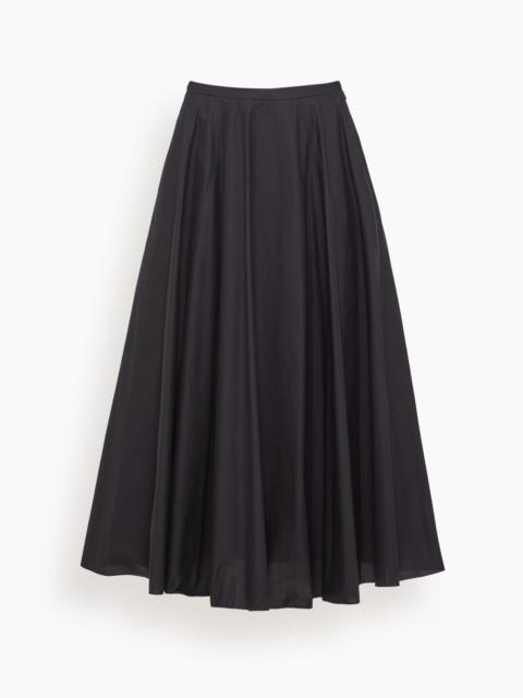 forte_forte Cotton Popline Paneled Skirt in Notte