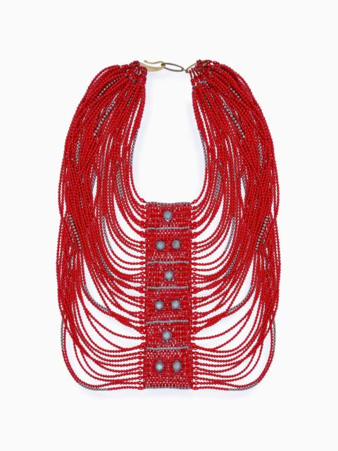 BOHEMIAN GLASS MULTISTRAND NECKLACE