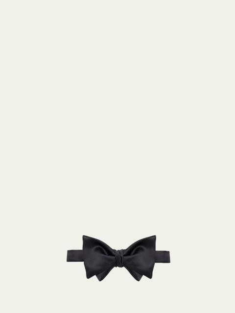 Brunello Cucinelli Basic Solid Silk and Cotton Bow Tie