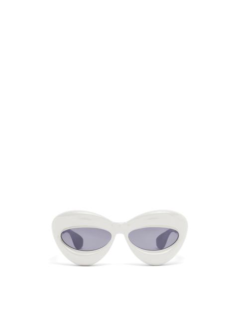 Inflated cateye sunglasses in acetate