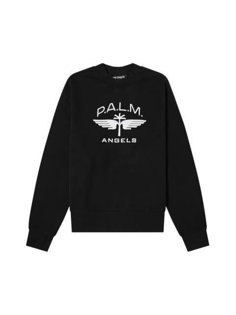 Palm Angels Military Wings Crew 'Black/White'