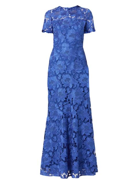Shoshanna Women's Elie Lace Gown - Sapphire