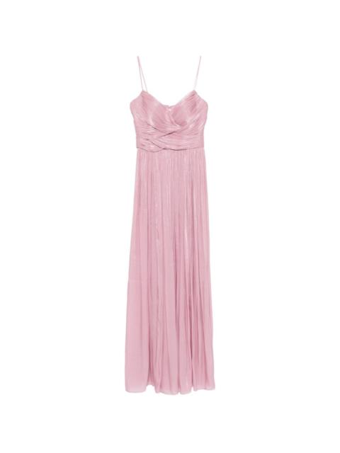 COSTARELLOS Sireen pleated maxi dress