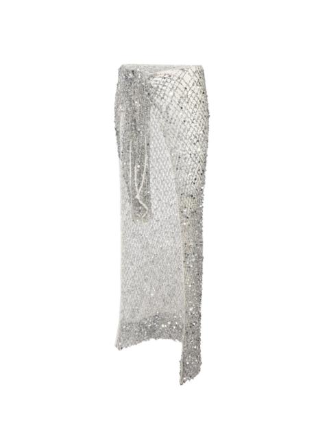LAPOINTE Mesh Sequin Tie Cover-Up