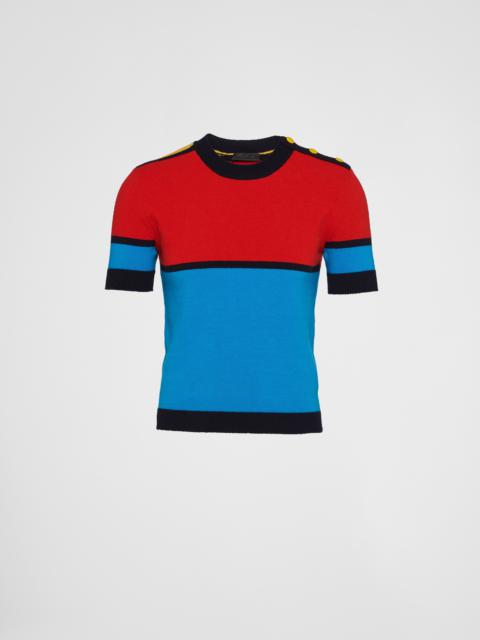 Prada Short-sleeved lambswool sweater