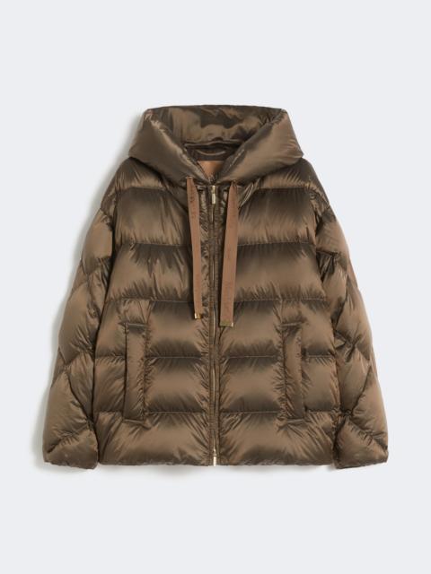 Max Mara Water-repellent canvas belted down jacket - HAZELNUT BROWN