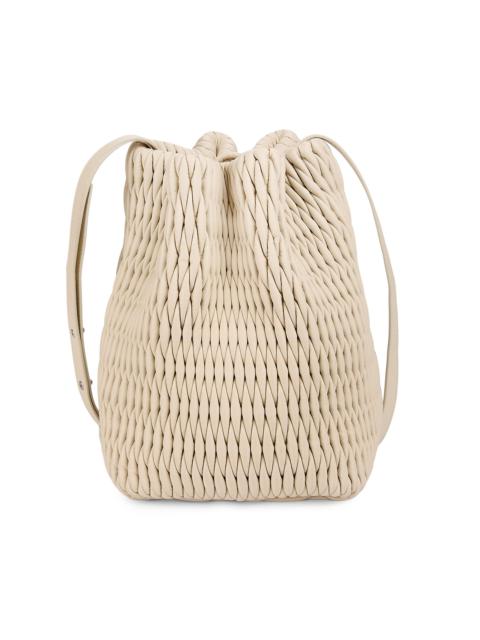 A.L.C. A. L.C. Women's Ivy Smocked Faux Leather Bucket Bag - Champagne
