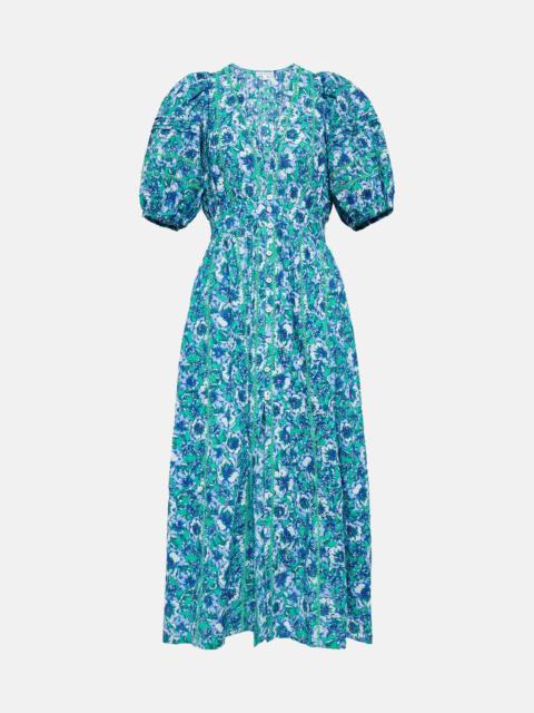 Reine floral cotton midi dress