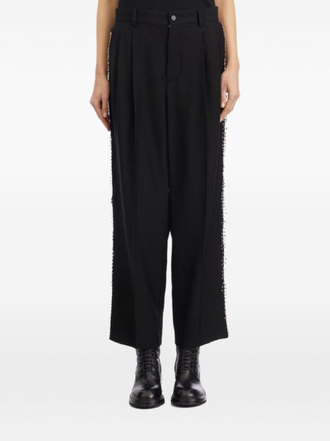 Comme Des Garçons safety-pin cropped trousers