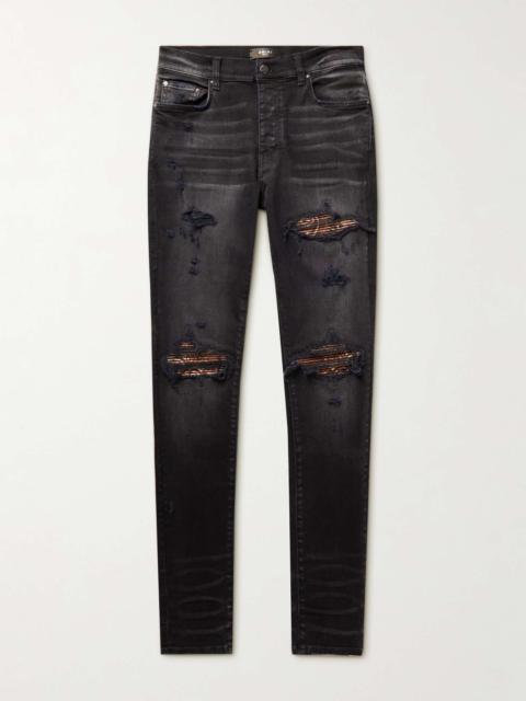 AMIRI MX1 Skinny-Fit Panelled Distressed Jeans