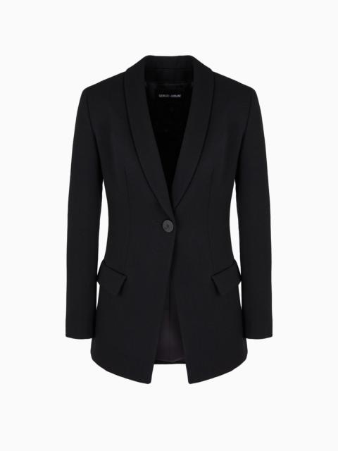 GIORGIO ARMANI Single-breasted, virgin-wool jacket