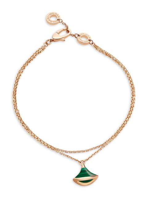BVLGARI Women's Divas' Dream 18K Rose Gold & Malachite Small Charm Bracelet - Rose Gold