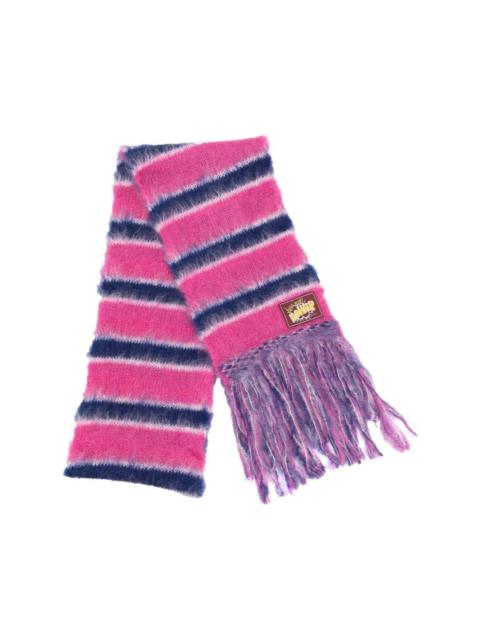 striped knitted scarf