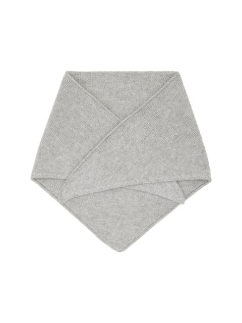 Yves Salomon Gray Bandana Scarf