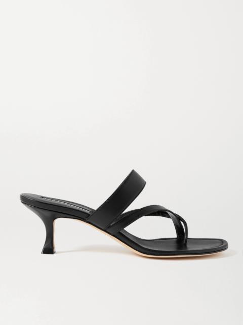 Manolo Blahnik Susa 50 Leather Sandals