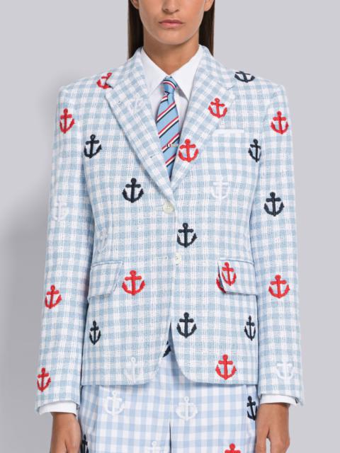 Thom Browne Gingham Boucle Tweed Anchor Back Tab Sport Coat