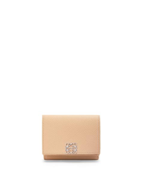 Loewe Anagram trifold wallet in pebble grain calfskin