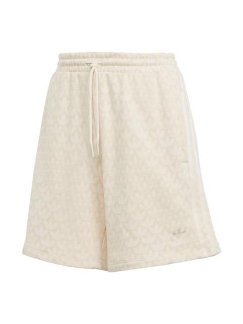 adidas (WMNS) adidas originals Trefoil Monogram Shorts 'Beige' IJ6000