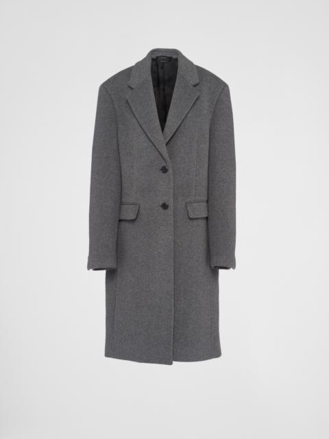 Prada Single-breasted velour coat