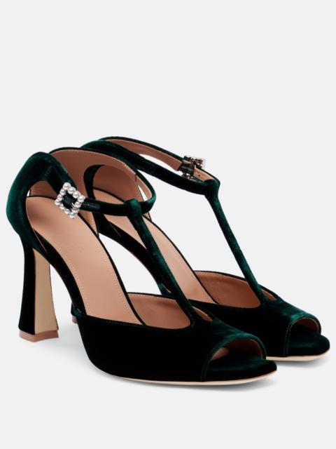 MALONE SOULIERS Nomi 90 velvet sandals