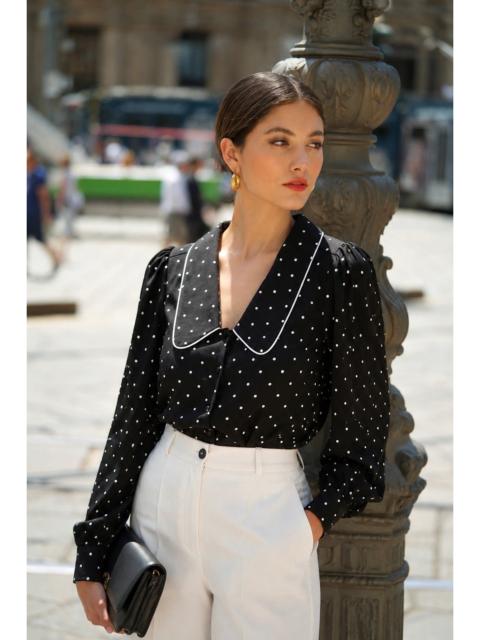 Gaâla Laurent Polka Dot Blouse