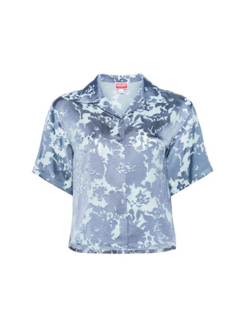 Flower Camouflage cropped shirt