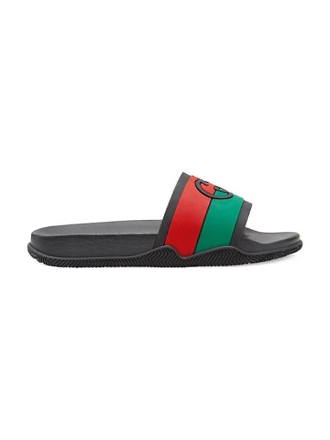 GUCCI Love Parade Interlocking G Slides Black